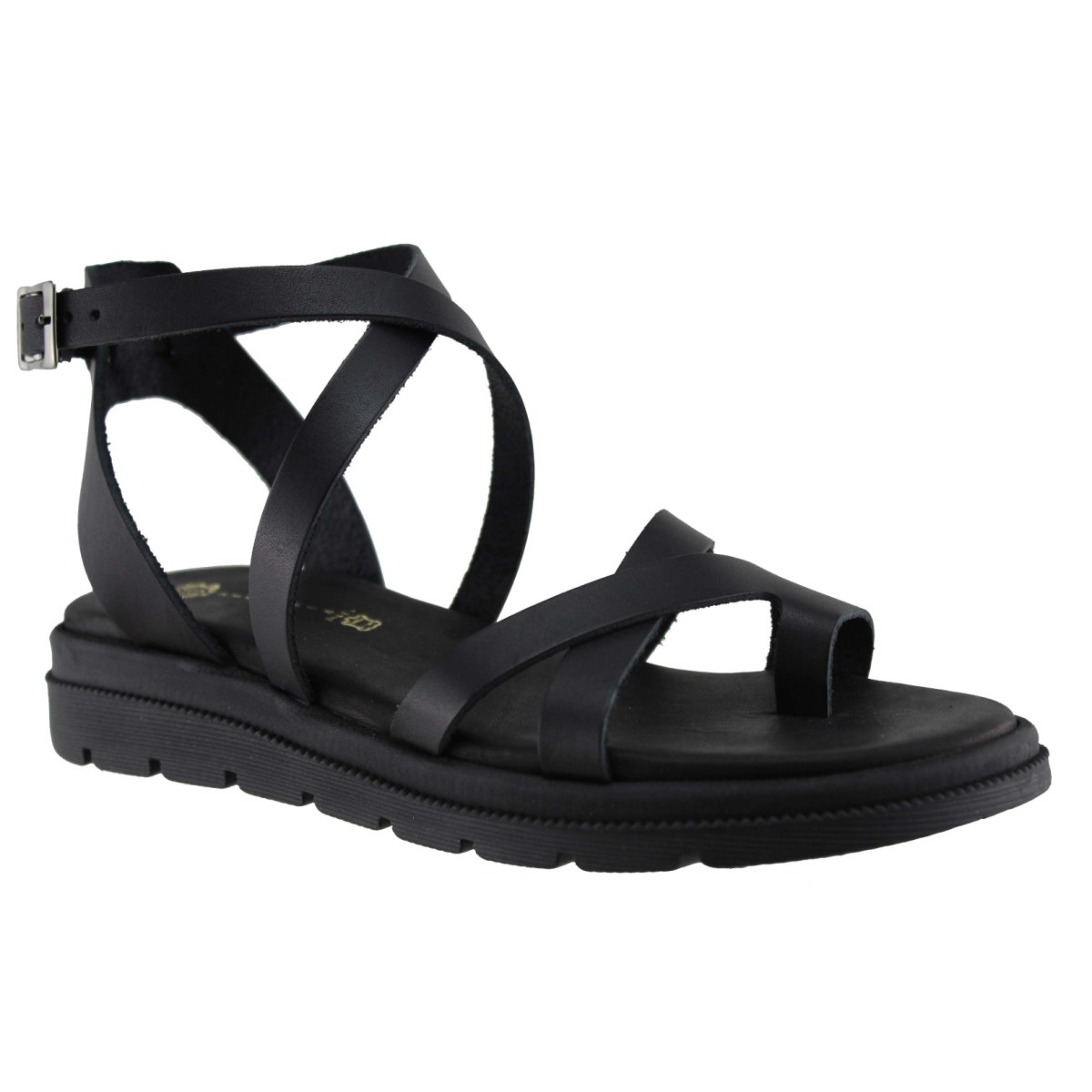 Stefania Γυναικεία Πέδιλα Flatforms Δέρμα 0345 Μαύρο Stefania Γυναικεία Πέδιλα Flatforms Δέρμα 0345 Μαύρο