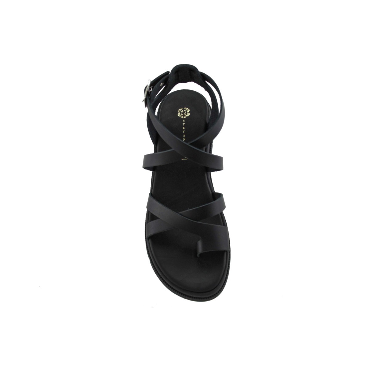 Stefania Γυναικεία Πέδιλα Flatforms Δέρμα 0345 Μαύρο Stefania Γυναικεία Πέδιλα Flatforms Δέρμα 0345 Μαύρο