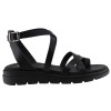 Stefania Γυναικεία Πέδιλα Flatforms Δέρμα 0345 Μαύρο Stefania Γυναικεία Πέδιλα Flatforms Δέρμα 0345 Μαύρο