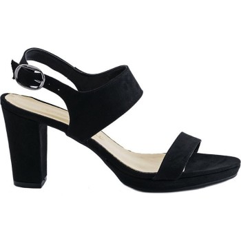 Stefania Γυναικεία Πέδιλα 376 Μαύρο Suede