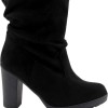 Stefania Γυναικεία Μποτάκια 629 Μαύρο Suede