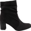 Stefania Γυναικεία Μποτάκια 680 Μαύρο Suede