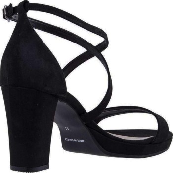 Stefania Γυναικεία Πέδιλα 352 Μαύρο Suede