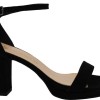 Stefania Γυναικεία Πέδιλα 390 Μαύρο Suede