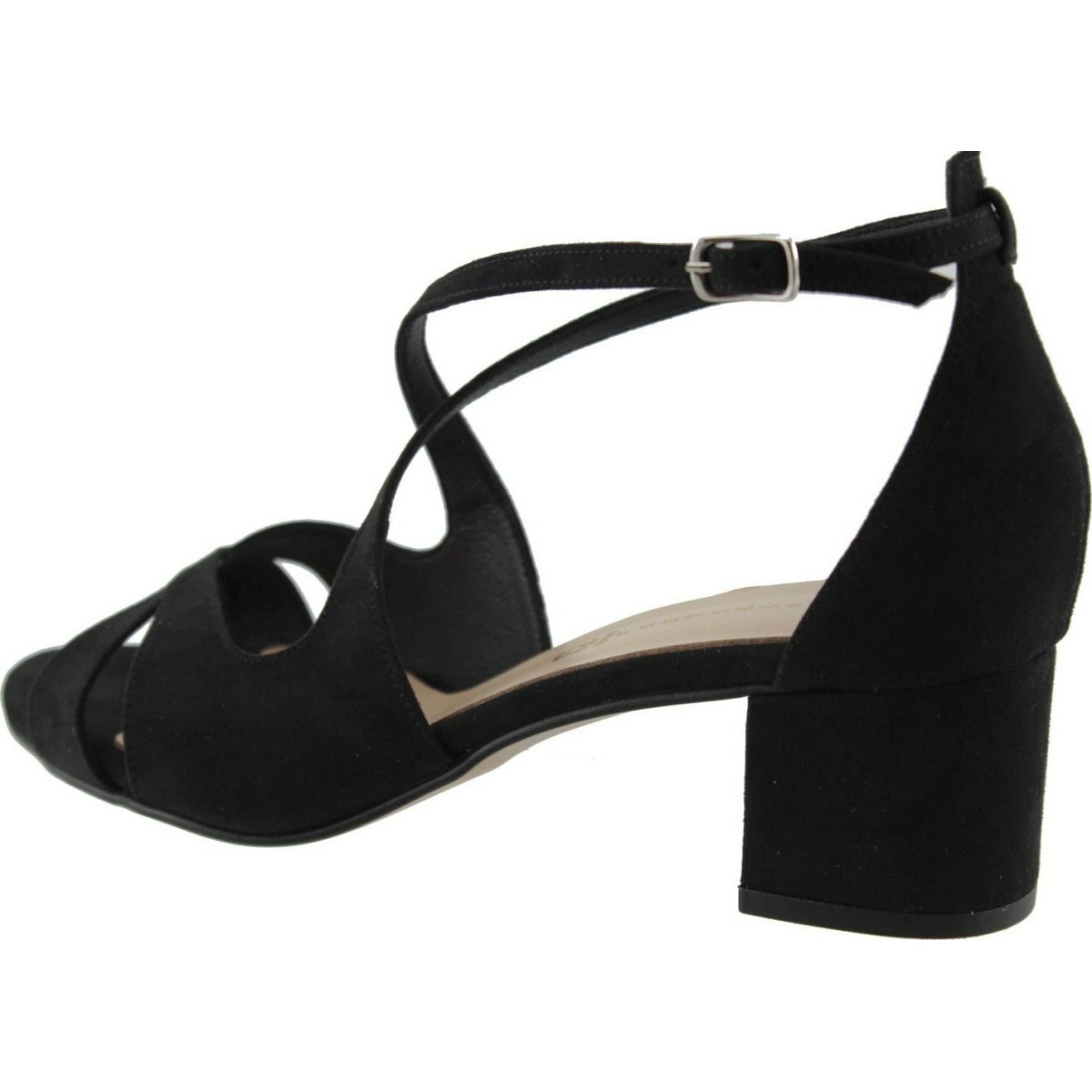 Stefania Γυναικεία Πέδιλα 454 Μαύρο Suede