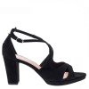 Stefania Γυναικεία Πέδιλα 354 Μαύρο Suede