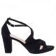 Stefania Γυναικεία Πέδιλα 354 Μαύρο Suede