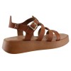 Stefania Γυναικεία Πέδιλα Flatforms Δέρμα 3843 Ταμπά