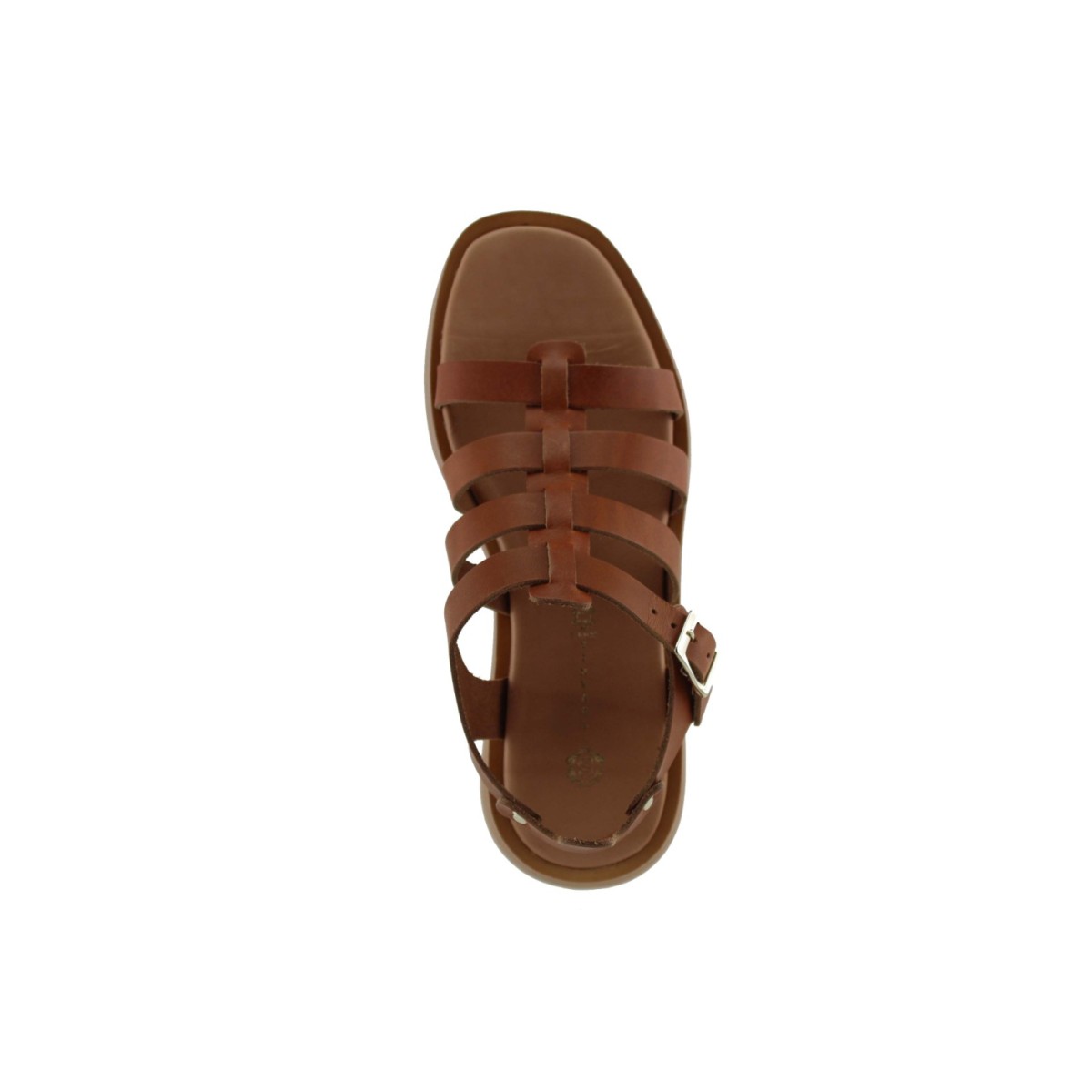 Stefania Γυναικεία Πέδιλα Flatforms Δέρμα 3843 Ταμπά