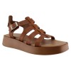 Stefania Γυναικεία Πέδιλα Flatforms Δέρμα 3843 Ταμπά