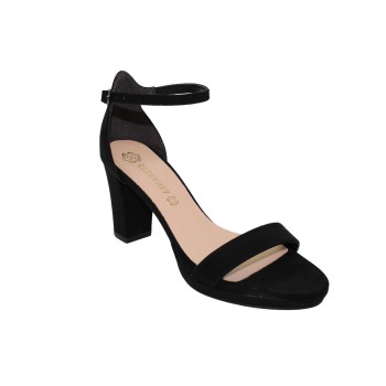Stefania Γυναικεία Πέδιλα 390 Μαύρο Suede