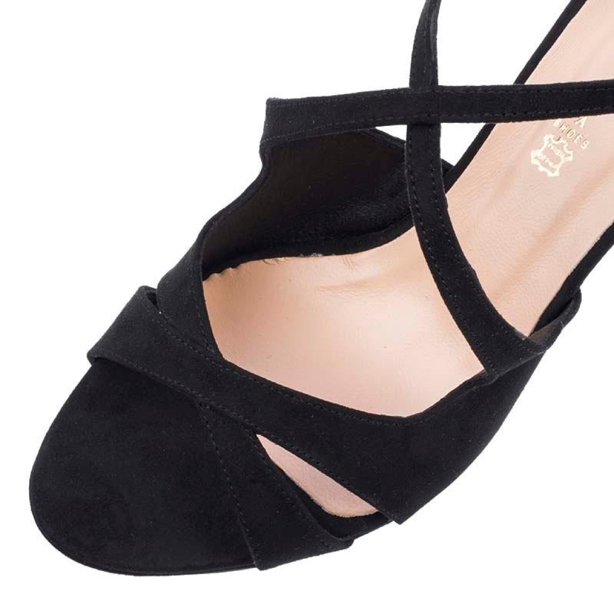 Stefania Γυναικεία Πέδιλα 354 Μαύρο Suede