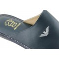 Zak Shoes Ανδρικές Παντόφλες Δέρμα SO1545 Μπλέ