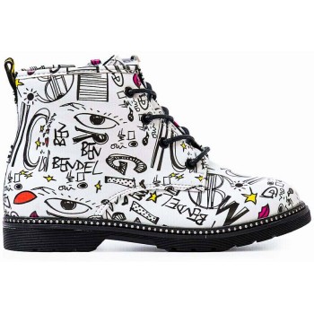 Zak Shoes Παιδικά Μποτάκια 12/186 Λευκό Μαύρο