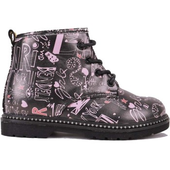 Zak Shoes Παιδικά Μποτάκια 12/186 Μαύρο Ροζ
