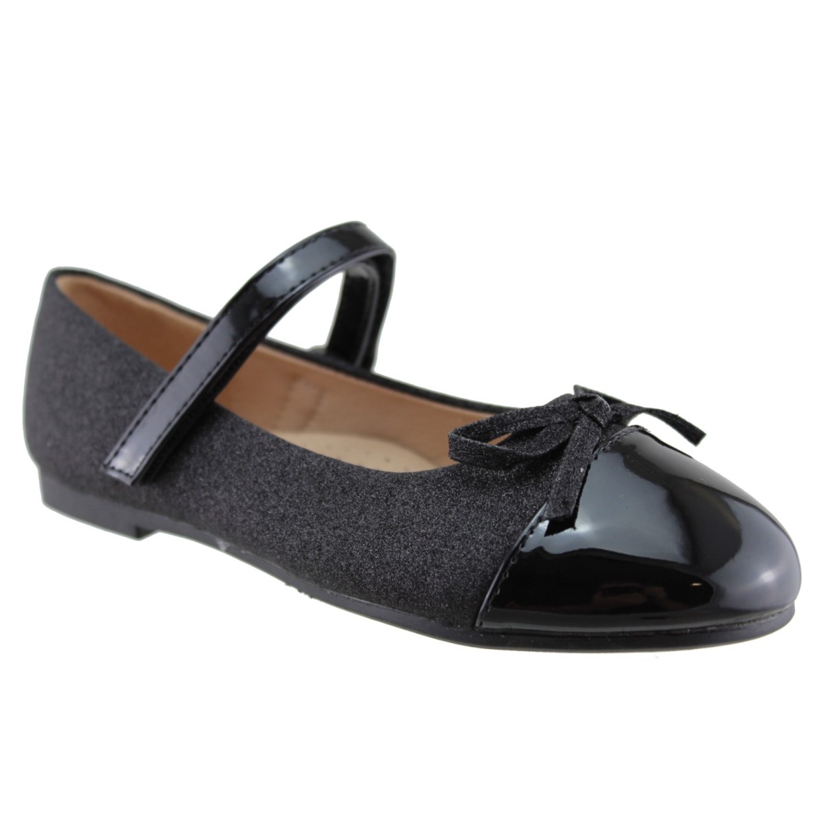 Zak Shoes Παιδικές Μπαλαρίνες SD12245 Μαύρο Glitter Zak Shoes Παιδικές Μπαλαρίνες SD12245 Μαύρο Glitter