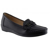 Zak Shoes Γυναικεία Μοκασίνια 76/115 Μαύρο