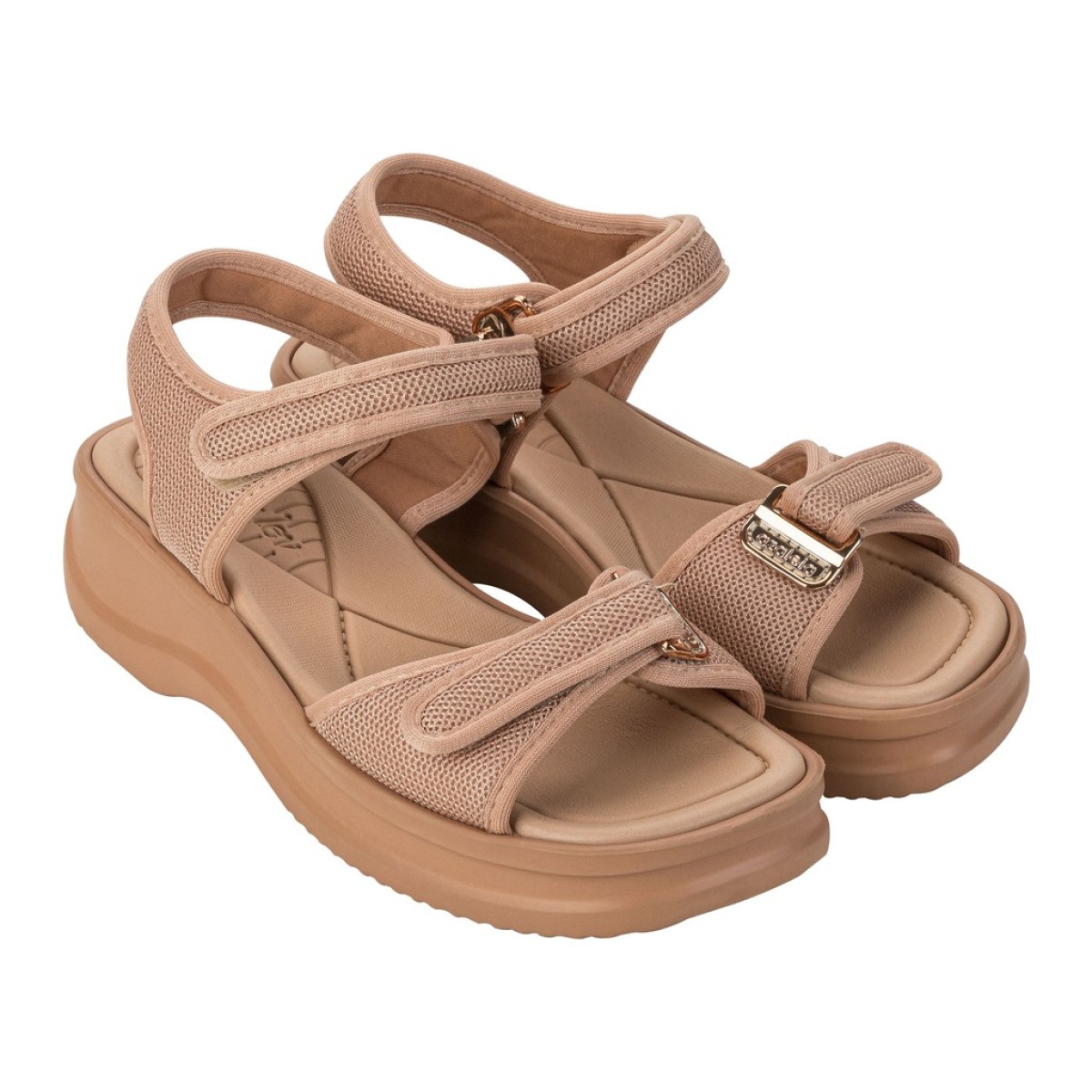 azaleia Γυναικεία Πέδιλα Flatforms 780-26250 Nude