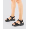 azaleia Γυναικεία Πέδιλα Flatforms 780-26250 Μαύρο