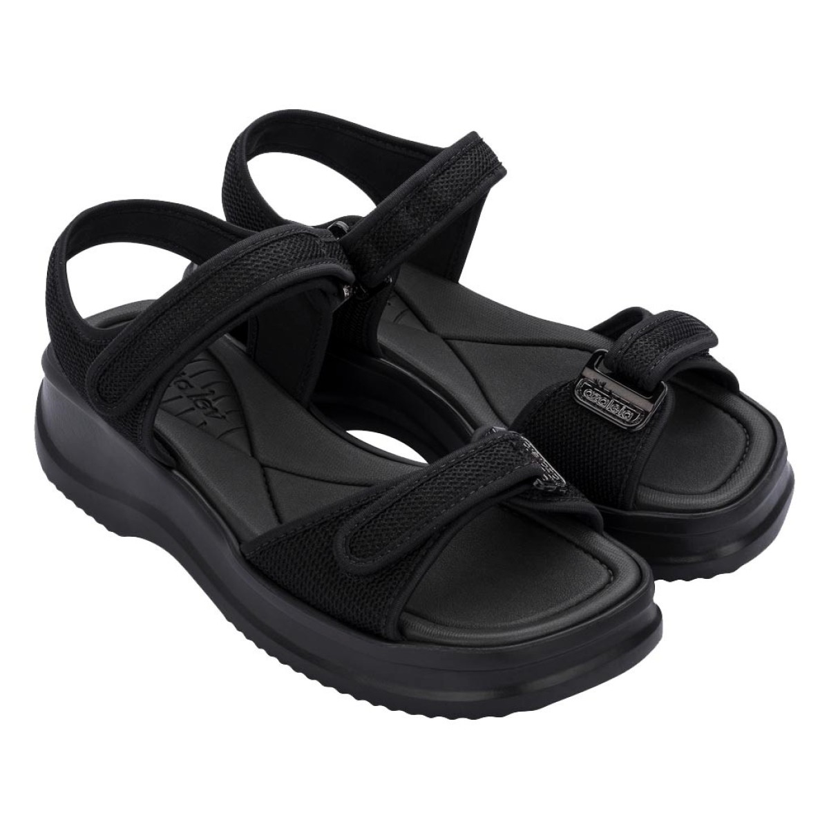 azaleia Γυναικεία Πέδιλα Flatforms 780-26250 Μαύρο